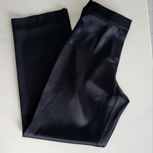 St. John Couture Satin Black Dress Slacks Size 4 Excellent Condition